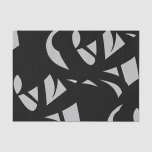 Papel De Seda Sorprendente arte moderno gris / negro