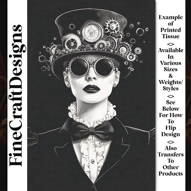 Papel De Seda Sorprendente victoriana Steampunk Woman AC3 Decoup (Subido por el creador)