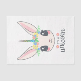 Papel De Seda Soy un conejo unicornio (arte lindo para Chicas)