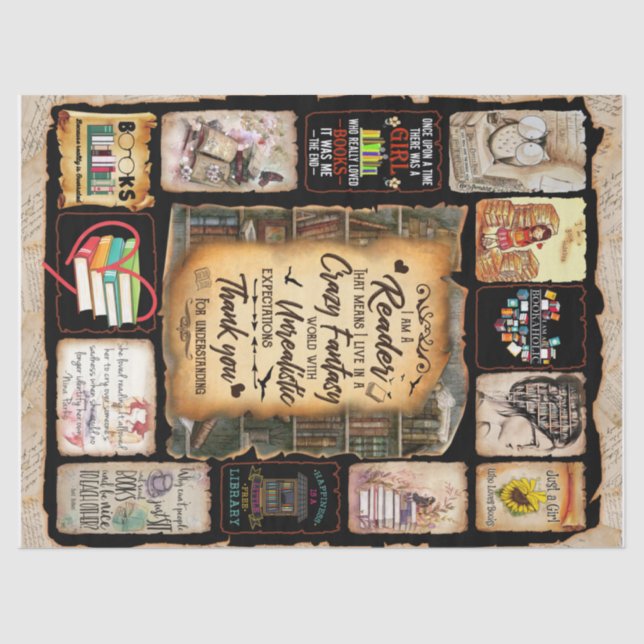 Papel De Seda Soy un lector que significa que vivo en una fantas (Anverso)