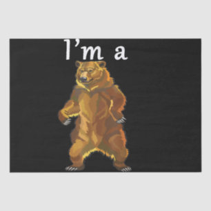 Papel De Seda Soy un Oso Grizzly y Osos Brown