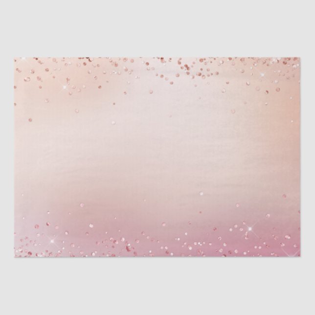 Papel De Seda Sparkle Ombre rosa y Rosa (Anverso)