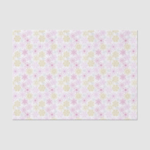 Papel De Seda Sparkling Pink Snowflakes