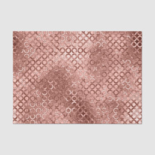 Papel De Seda Sparkly Rosa Gold Circles Pink Luxury Sparkle