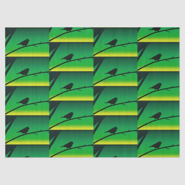 Papel De Seda Sparrow Silhouette On Limonene (Anverso)