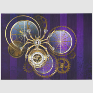 Papel De Seda Spider Steampunk sobre fondo morado