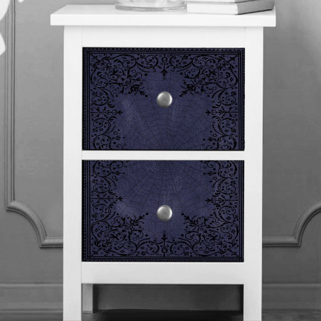 Papel De Seda Spider Witch | Dusty Purple Spiderweb Flourish (Subido por el creador)
