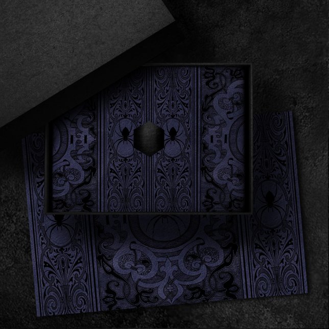 Papel De Seda Spider Witch | Dusty Purple Spiderweb Flourish (Subido por el creador)