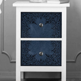 Papel De Seda Spider Witch | Dusty Slate Blue Spiderweb Flourish