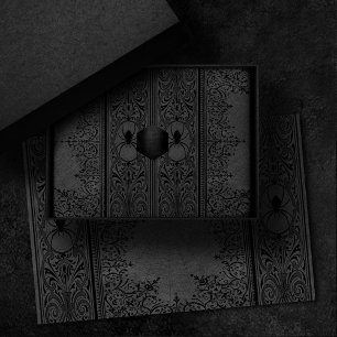 Papel De Seda Spider Witch   Fantasía gris Spiderweb Florece