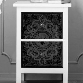 Papel De Seda Spider Witch | Fantasía gris Spiderweb Florece