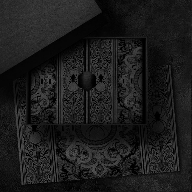 Papel De Seda Spider Witch | Fantasía gris Spiderweb Florece (Subido por el creador)