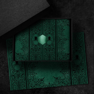 Papel De Seda Spider Witch   Florecimiento de la telaraña verde 