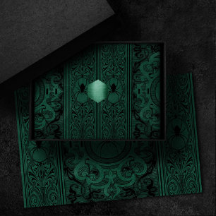 Papel De Seda Spider Witch Florecimiento de la telaraña verde