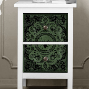 Papel De Seda Spider Witch   Sage Green Spiderweb Flourish