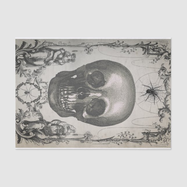 Papel De Seda Spiders and Skull  Victorian (Anverso)