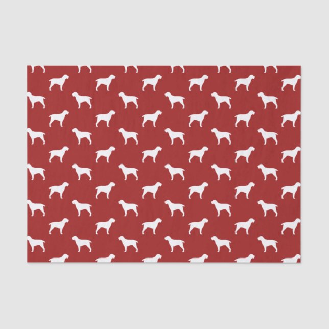 Papel De Seda Spinone Italiano siluetea rojo del modelo (Anverso)
