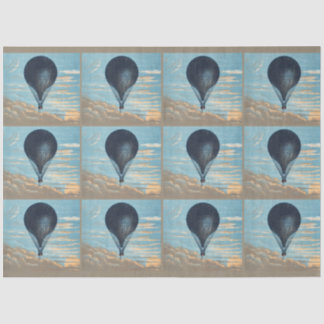 Papel De Seda Spirit of Flight: Hot Air Balloon Ride Vintage Art