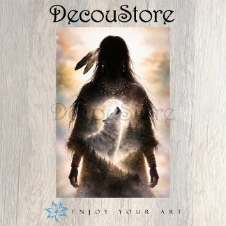 Papel De Seda Spirit Wolf Within Decoupage