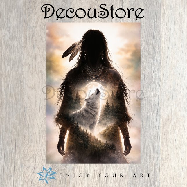 Papel De Seda Spirit Wolf Within Decoupage (Subido por el creador)