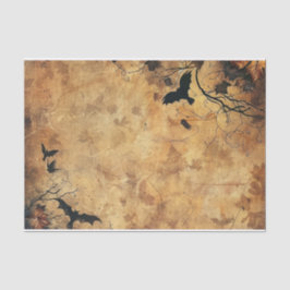 Papel De Seda Spooky Bats Eerie Crow Halloween Decoupage