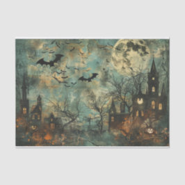 Papel De Seda Spooky Bats Haunted Mansion Halloween Decoupage