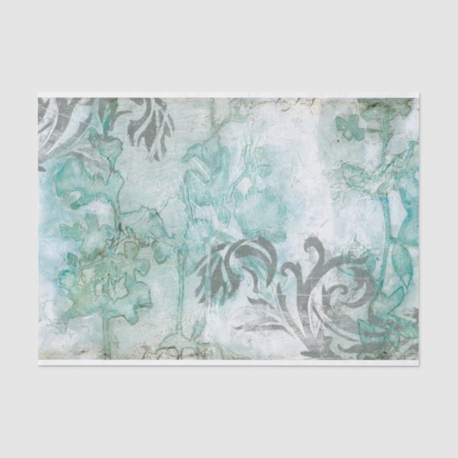 Papel De Seda Spray de flores no embellecido III (Anverso)