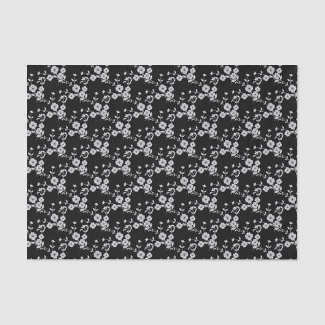 Papel De Seda Spray floral,PAPEL DE ENVOLTURA DE TEJIDO BLANCO-N (Anverso)