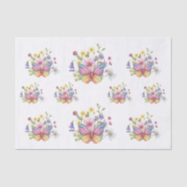 Papel De Seda Spring Flowers & Butterflies Decoupage