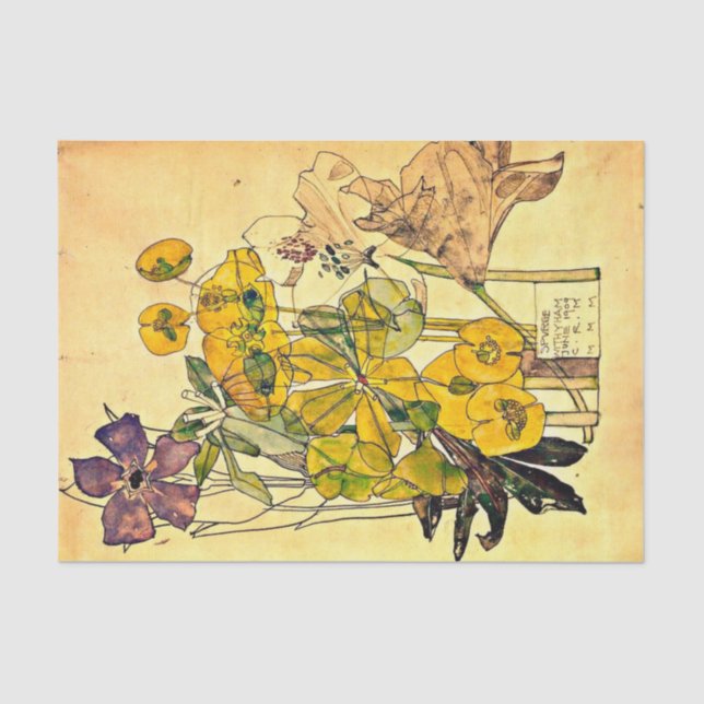 Papel De Seda Spurge con Yham por Charles Mackintosh (Anverso)