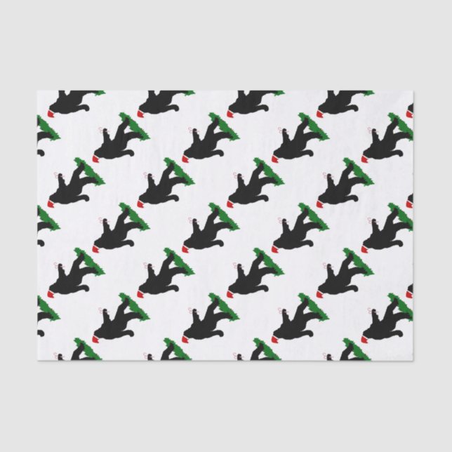 Papel De Seda Squatch navidad - Squatchin' con canes de canto (Anverso)