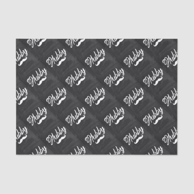 Papel De Seda Sr. Mustache, recién casado de Groom Honeymoon (Anverso)