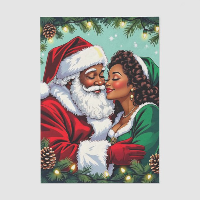 Papel De Seda Sr y Sra Claus Dulce Navidad  (Anverso)