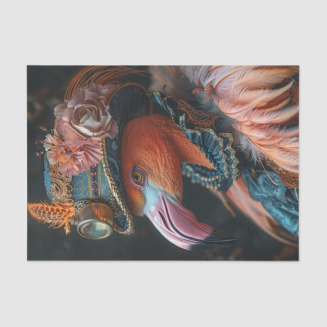 Papel De Seda Sra. Flamingo (Anverso)