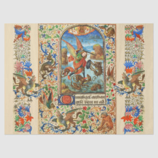 Papel De Seda ST. MICHAEL ARCHANGEL Y DRAGON flamenco Ministra