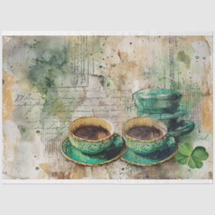 Papel De Seda St. Patrick Coffee Shamrock Vibe Collage Harmony