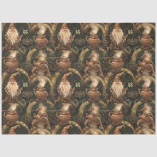 Papel De Seda St. Patrick Magic Gnome Green Clover