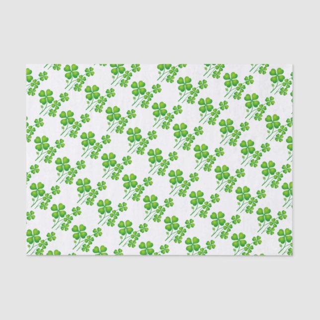 Papel De Seda St. Patrick's Day Clover + tus ideas (Anverso)