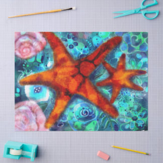 Papel De Seda Starfish & Seasheles Desconexión Náutica Costera