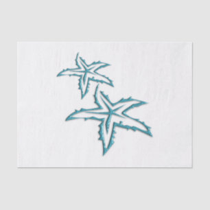 Papel De Seda Starfish verde azulado