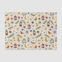 Starlit Lantern Folk Pattern