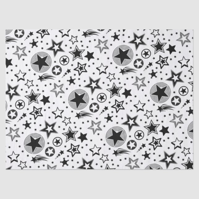 Papel De Seda Stars Tattoos negro + tus ideas (Anverso)