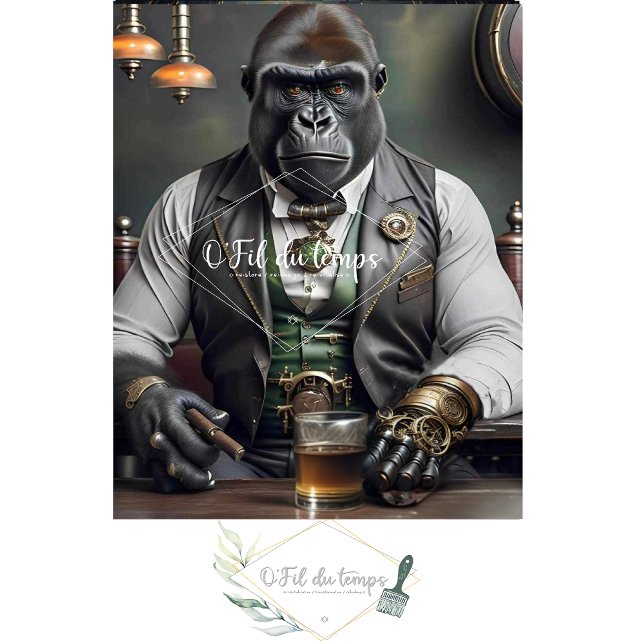 Papel De Seda Steampunk Black Gorilla big boss (Subido por el creador)