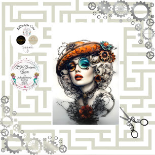 Papel De Seda Steampunk Boho Adventurous Cassandrea Decoupage