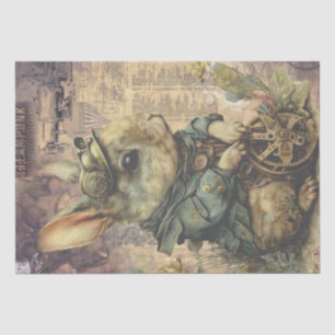 Papel De Seda Steampunk Bunny Rabbit