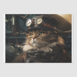 Papel De Seda Steampunk Cat