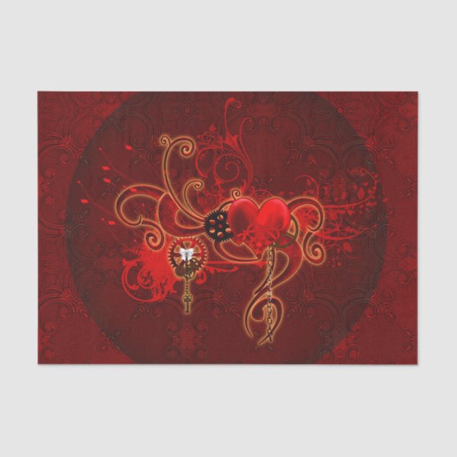 Papel De Seda Steampunk, corazón doloroso (Anverso)