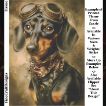 Steampunk Dachshund Dog Aviator EP7L Decoupage