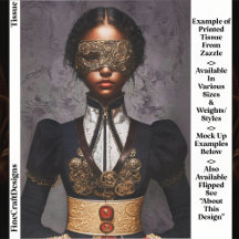 Steampunk Dark Skin Woman In Mask EM4L Decoupage