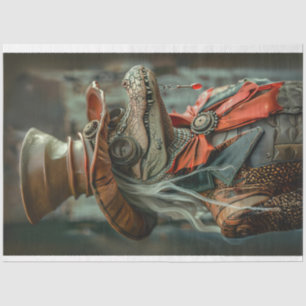 Papel De Seda Steampunk Elegant Lady Decoupage